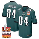 Zennovawear E.J. Jenkins 84 Philadelphia Eagles Super Bowl LIX Champions Patch Game Men Jersey - Midnight Green