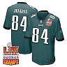 Zennovawear E.J. Jenkins 84 Philadelphia Eagles Super Bowl LIX Champions Patch Game Men Jersey - Midnight Green