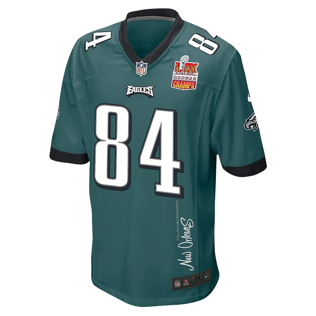 Zennovawear E.J. Jenkins 84 Philadelphia Eagles Super Bowl LIX Champions Patch 'New Orleans - The Ultimate Showdown' EMBROIDERED Game Men Jersey...