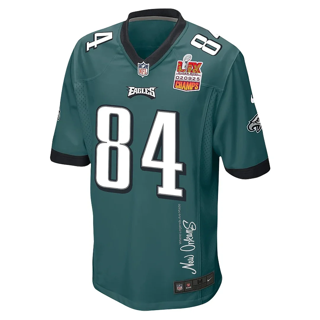 Zennovawear E.J. Jenkins 84 Philadelphia Eagles Super Bowl LIX Champions Patch 'New Orleans - Where Legends Are Made' EMBROIDERED Game Men Jersey...