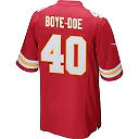 Zennovawear Ekow Boye-Doe 40 Kansas City Chiefs AFC Champions Patch Game Men Jersey - Red