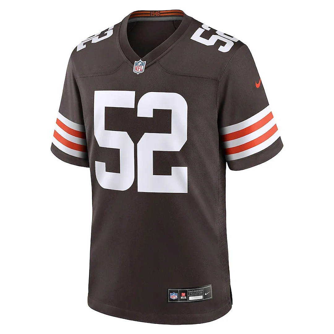 Zennovawear Elerson Smith 52 Cleveland Browns Team Game Men Jersey - Brown
