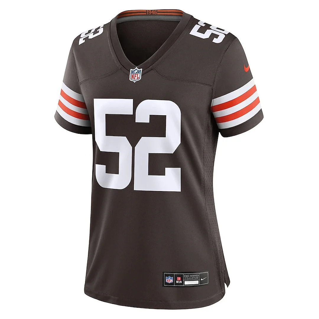 Zennovawear Elerson Smith 52 Cleveland Browns Women's Team Game Jersey - Brown