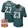 Zennovawear Eli Ricks 23 Philadelphia Eagles Super Bowl LIX Champions Patch Game Men Jersey - Midnight Green