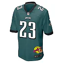 Zennovawear Eli Ricks 23 Philadelphia Eagles Super Bowl LIX New Orleans Patch Game Men Jersey - Midnight Green
