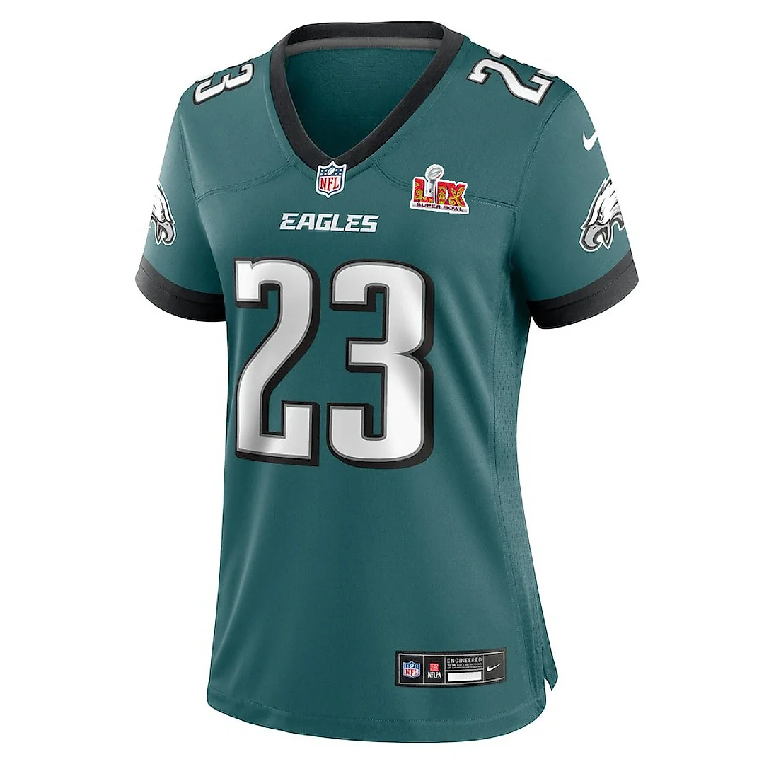 Zennovawear Eli Ricks 23 Philadelphia Eagles Super Bowl LIX Women's Jersey - Midnight Green