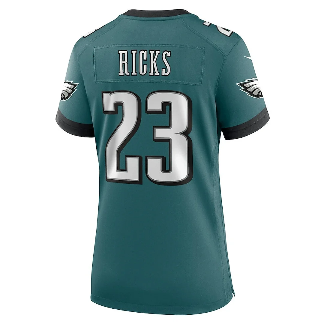 Zennovawear Eli Ricks 23 Philadelphia Eagles Super Bowl LIX Women's Jersey - Midnight Green