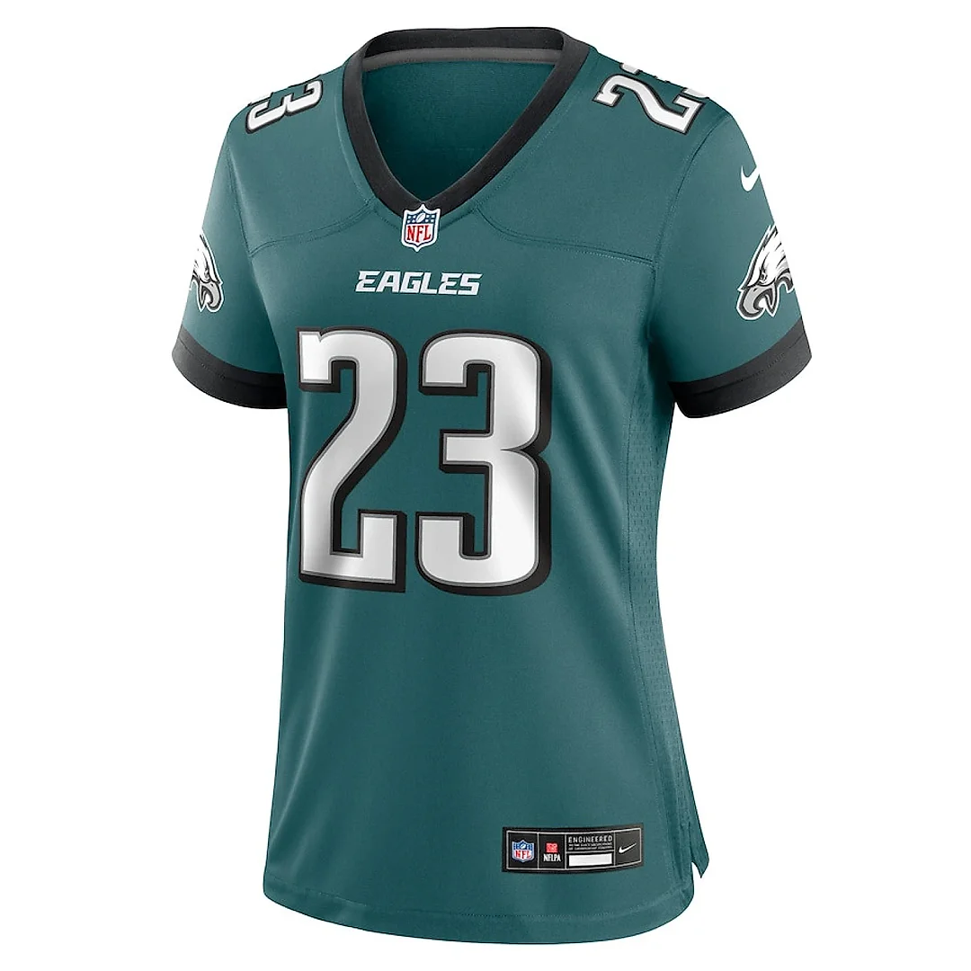 Zennovawear Eli Ricks 23 Philadelphia Eagles Women's Team Game Jersey - Midnight Green