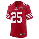 Zennovawear Elijah Mitchell 25 San Francisco 49ers NFC Champions Patch Game Men Jersey - Scarlet