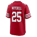 Zennovawear Elijah Mitchell 25 San Francisco 49ers NFC Champions Patch Game Men Jersey - Scarlet