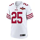 Zennovawear Elijah Mitchell 25 San Francisco 49ers NFC Champions Patch Game Men Jersey - White