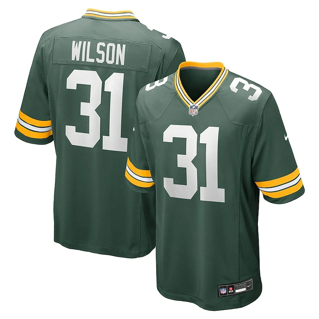 Zennovawear Emanuel Wilson 31 Green Bay Packers Game Men Jersey - Green