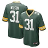 Zennovawear Emanuel Wilson 31 Green Bay Packers Game Men Jersey - Green