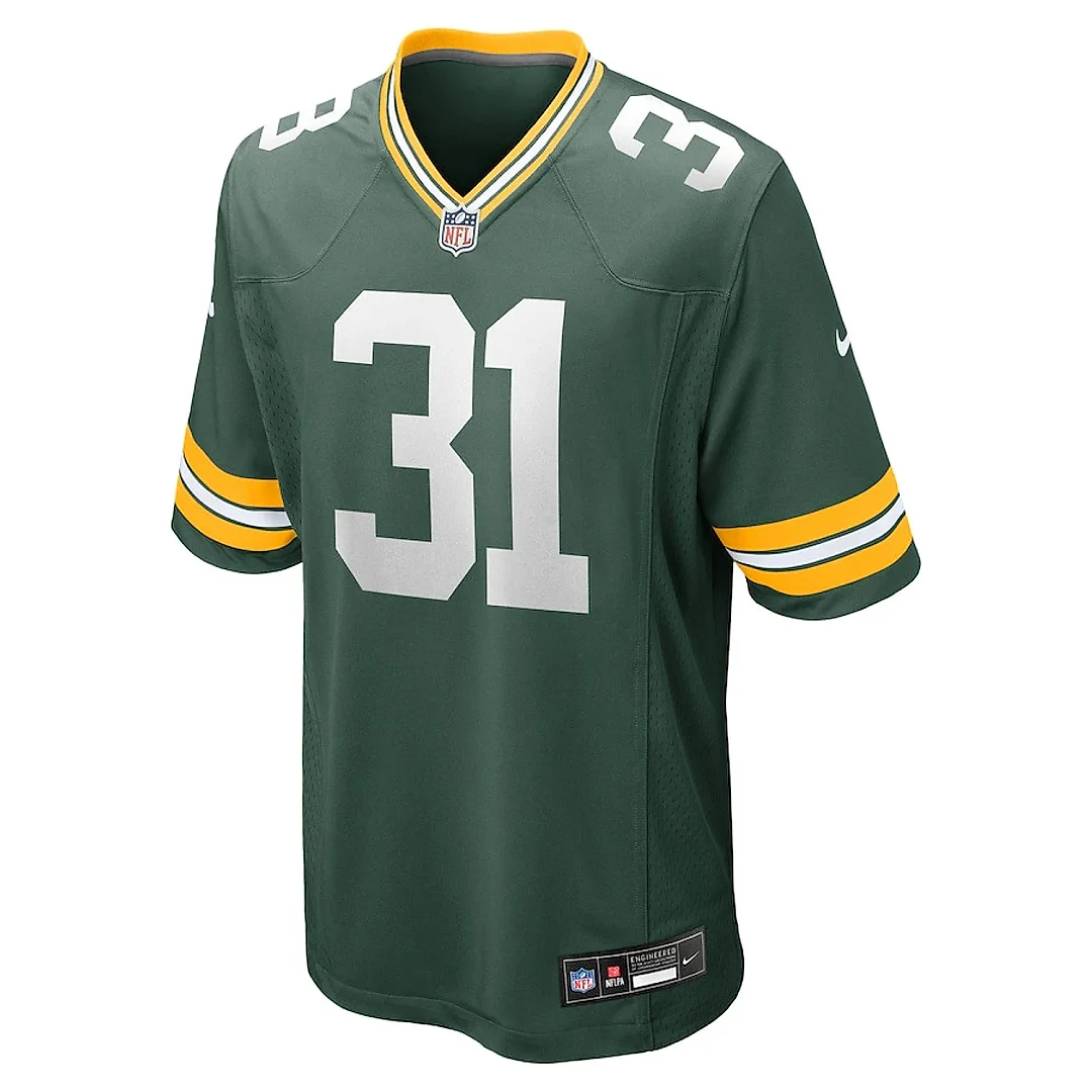 Zennovawear Emanuel Wilson 31 Green Bay Packers Game Men Jersey - Green