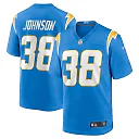Zennovawear Emany Johnson 38 Los Angeles Chargers Team Game Men Jersey - Powder Blue