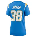Zennovawear Emany Johnson 38 Los Angeles Chargers Women's Team Game Jersey - Powder Blue