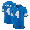 Zennovawear Emmanuel Moseley 4 Detroit Lions Team Game Men Jersey - Blue