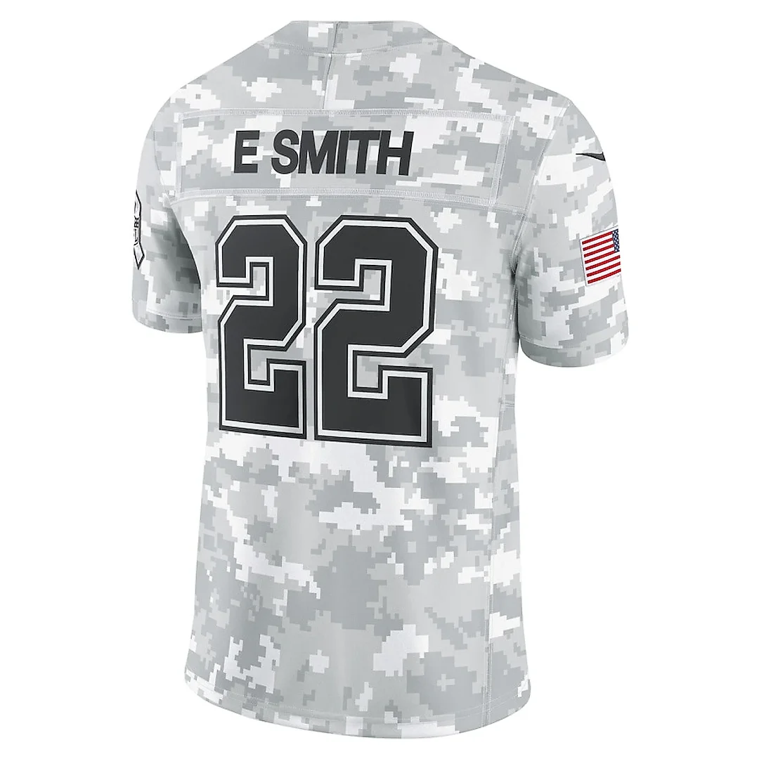 Zennovawear Emmitt Smith 22 Dallas Cowboys 2024 Salute to Service Retired Player Limited Men Jersey - Arctic Camo