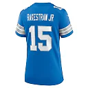 Zennovawear Ennis Rakestraw Jr. 15 Detroit Lions Women's Team Game Jersey - Blue