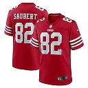 Zennovawear Eric Saubert 82 San Francisco 49ers Team Game Men Jersey - Scarlet