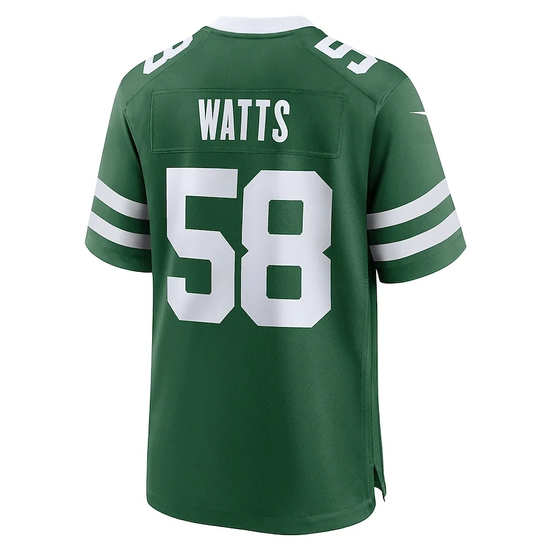 Zennovawear Eric Watts 58 New York Jets Team Game Men Jersey - Legacy Green