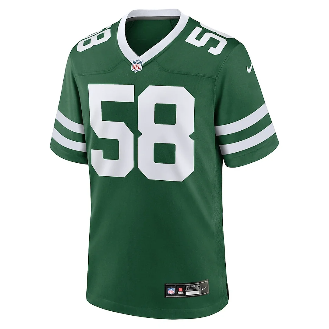 Zennovawear Eric Watts 58 New York Jets Team Game Men Jersey - Legacy Green