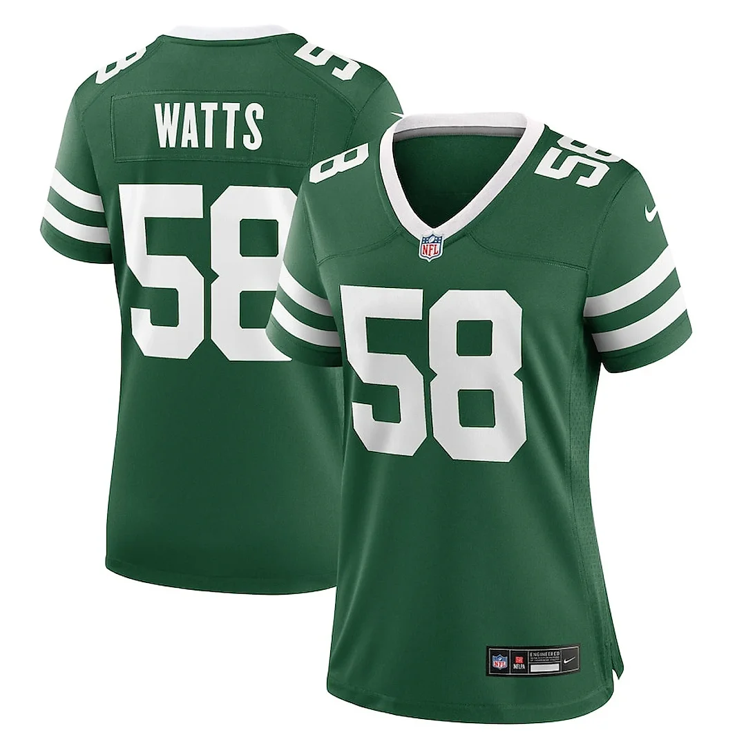 Zennovawear Eric Watts 58 New York Jets Women's Team Game Jersey - Legacy Green