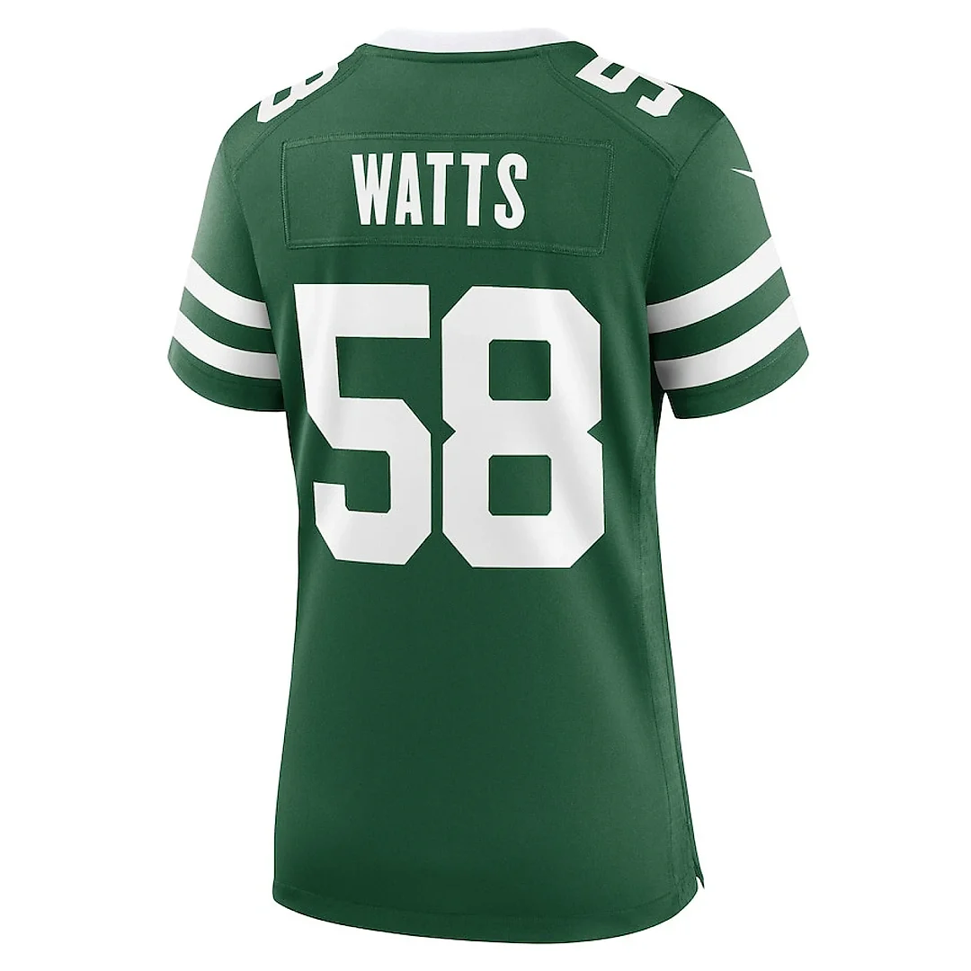 Zennovawear Eric Watts 58 New York Jets Women's Team Game Jersey - Legacy Green