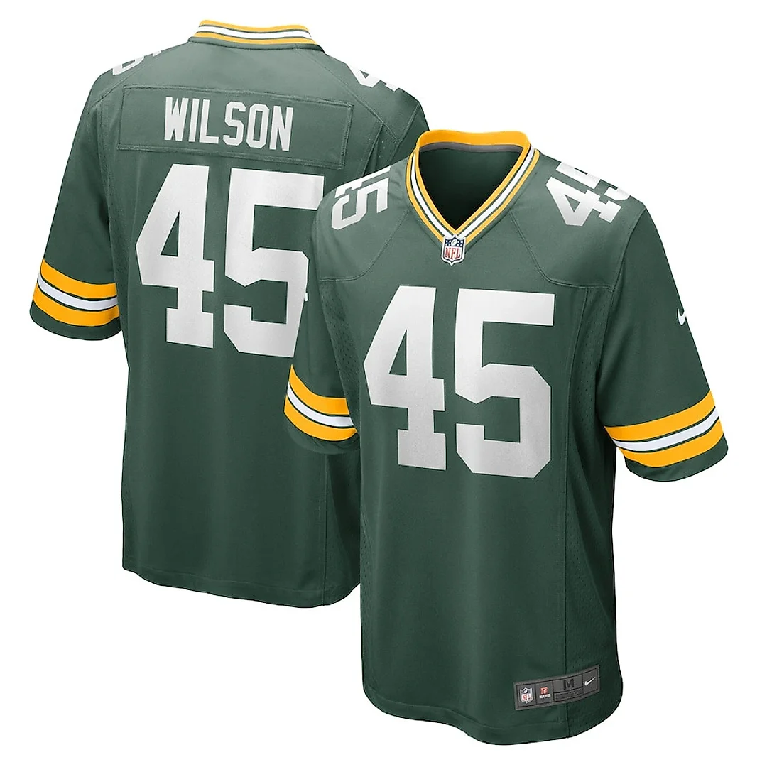 Zennovawear Eric Wilson 45 Green Bay Packers Men Home Game Jersey - Green