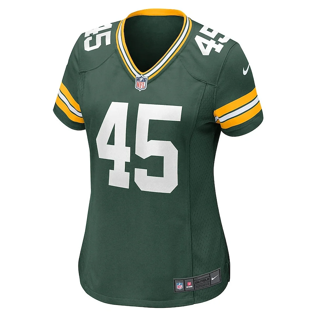 Zennovawear Eric Wilson 45 Green Bay Packers Women's Team Game Jersey - Green