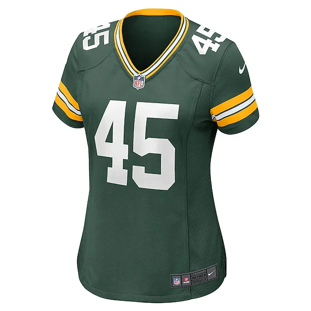 Zennovawear Eric Wilson 45 Green Bay Packers Women's Team Game Jersey - Green