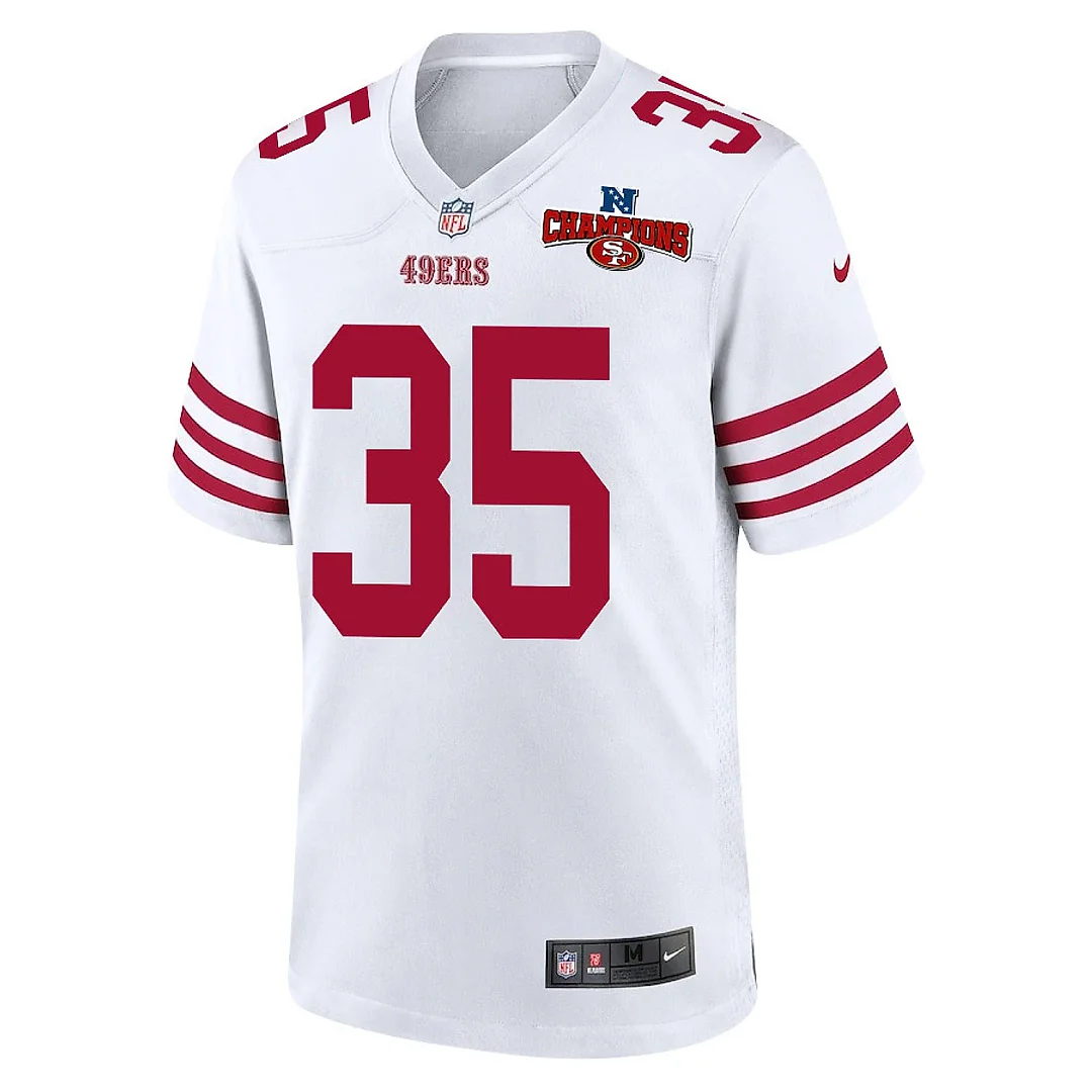 Zennovawear Erik Harris 35 San Francisco 49ers NFC Champions Patch Game Men Jersey - White