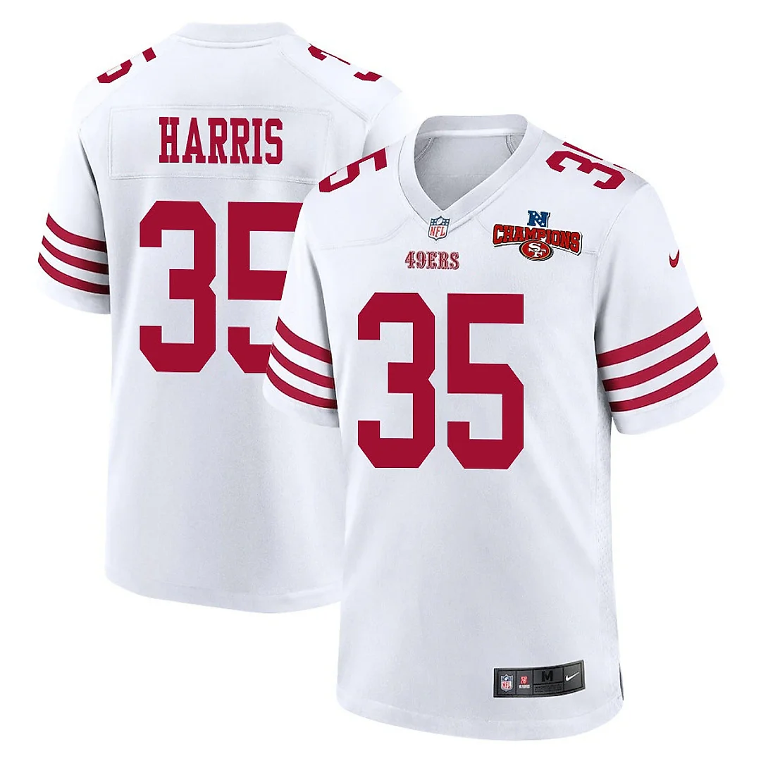 Zennovawear Erik Harris 35 San Francisco 49ers NFC Champions Patch Game Men Jersey - White