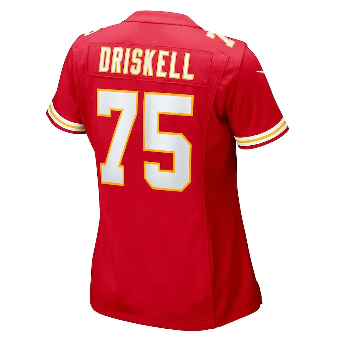 Zennovawear Ethan Driskell 75 Kansas City Chiefs Women's Game Jersey - Red