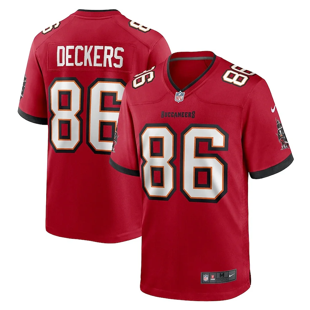 Zennovawear Evan Deckers 86 Tampa Bay Buccaneers Game Men Jersey - Red
