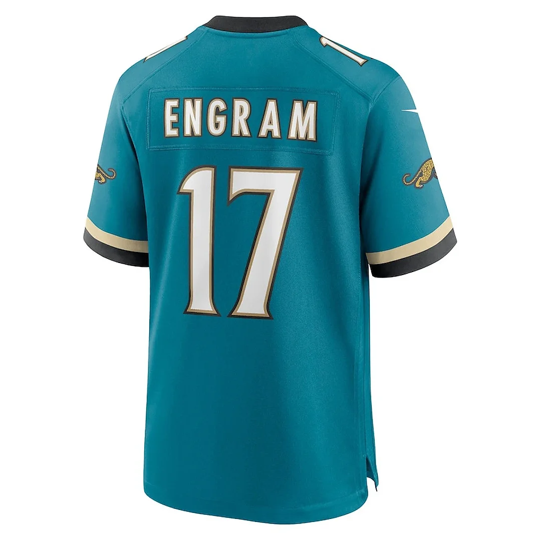 Zennovawear Evan Engram 17 Jacksonville Jaguars Prowler Throwback Player Game Men Jersey - Teal