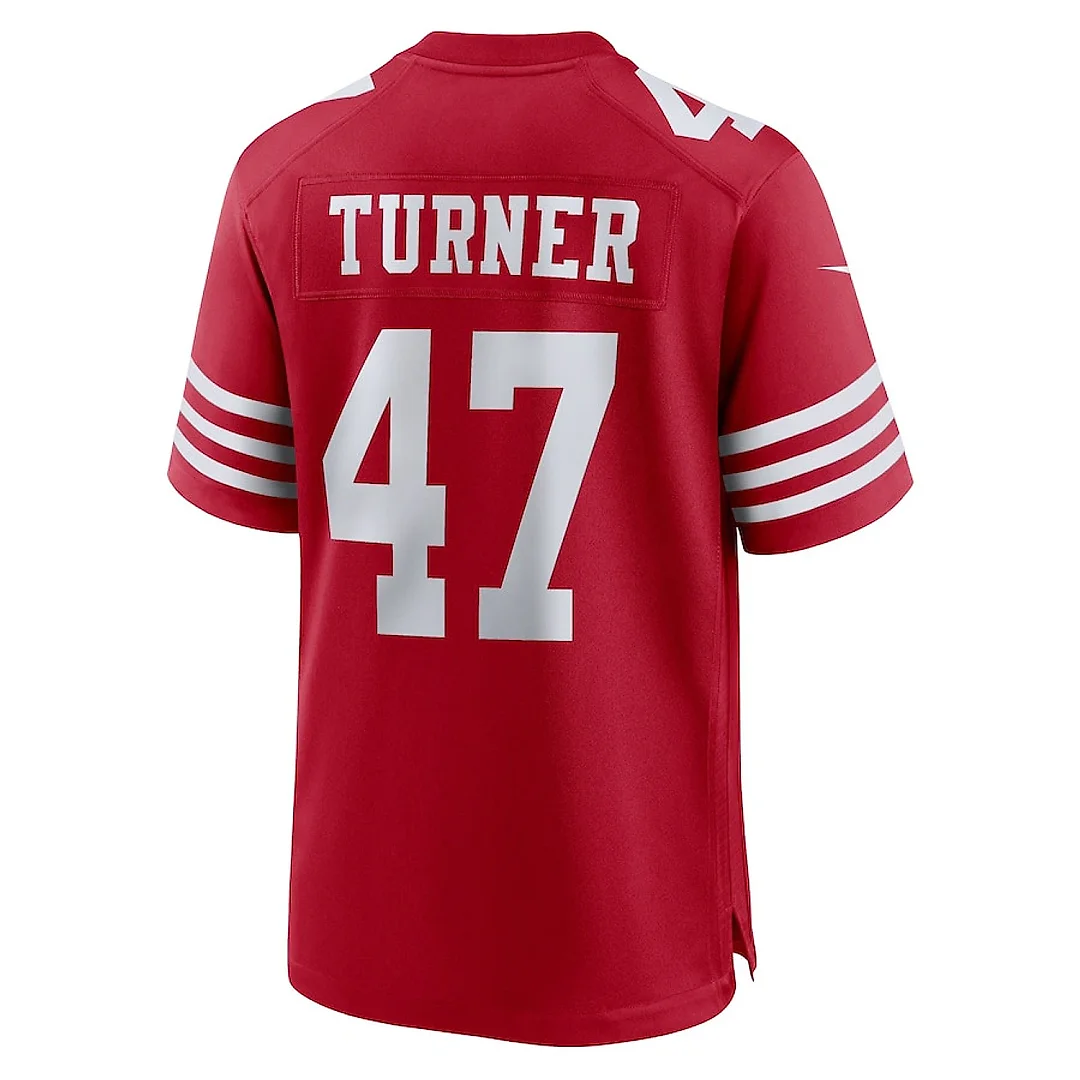 Zennovawear Ezekiel Turner 47 San Francisco 49ers Team Game Men Jersey - Scarlet