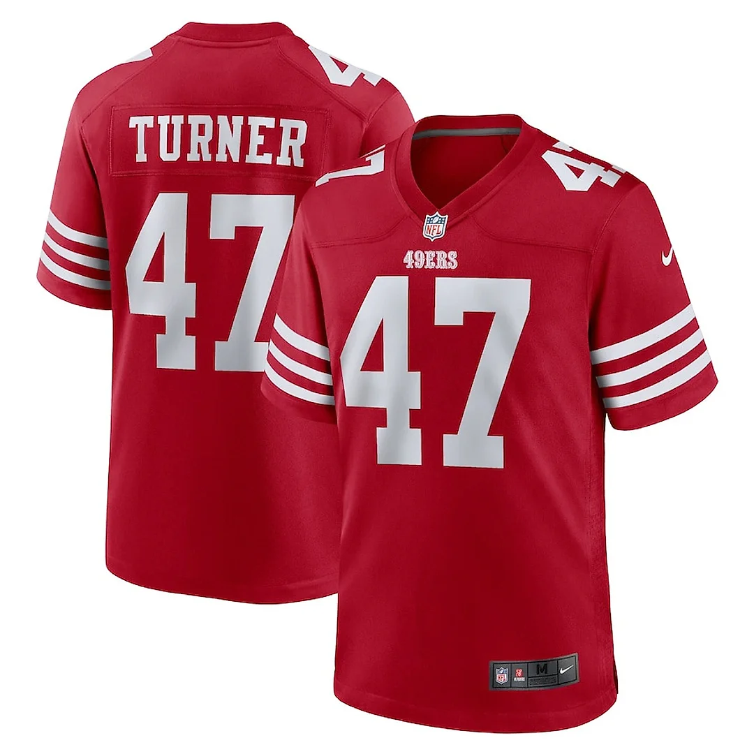 Zennovawear Ezekiel Turner 47 San Francisco 49ers Team Game Men Jersey - Scarlet