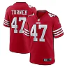 Zennovawear Ezekiel Turner 47 San Francisco 49ers Team Game Men Jersey - Scarlet