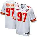 Zennovawear Felix Anudike-Uzomah 97 Kansas City Chiefs AFC Champions Patch Game Men Jersey - White
