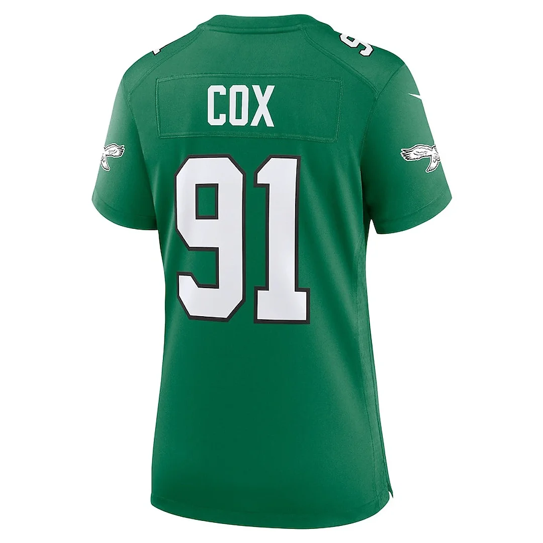 Zennovawear Fletcher Cox 91 Philadelphia Eagles Women's Alternate Game Jersey - Kelly Green