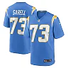 Zennovawear Foster Sarell 73 Los Angeles Chargers Team Game Men Jersey - Powder Blue