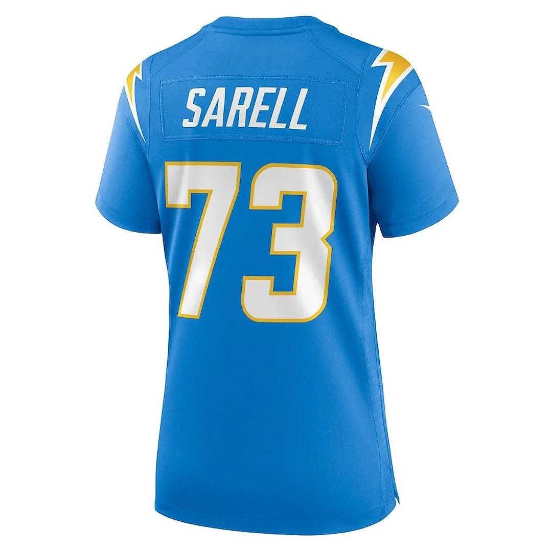 Zennovawear Foster Sarell 73 Los Angeles Chargers Women's Game Jersey - Powder Blue