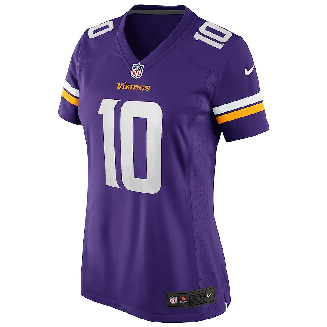 Zennovawear Fran Tarkenton 10 Minnesota Vikings Women Game Retired Jersey - Purple