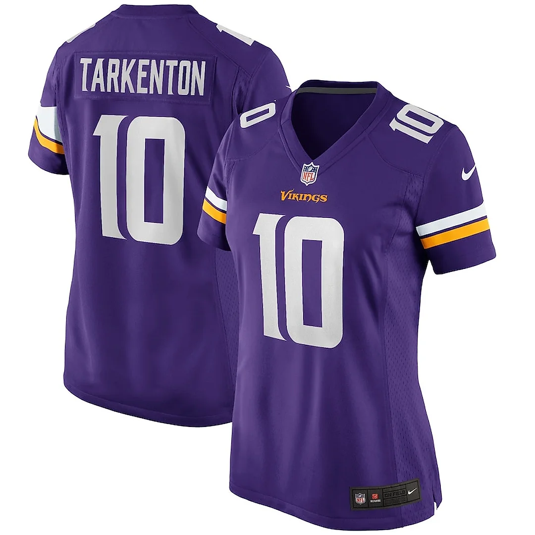 Zennovawear Fran Tarkenton 10 Minnesota Vikings Women Game Retired Jersey - Purple