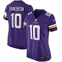 Zennovawear Fran Tarkenton 10 Minnesota Vikings Women Game Retired Jersey - Purple