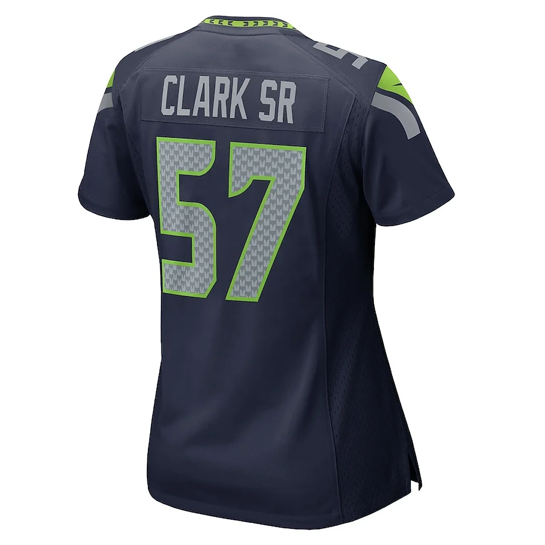 Zennovawear Frank Clark 57 Seattle Seahawks Game Women Jersey - College Navy