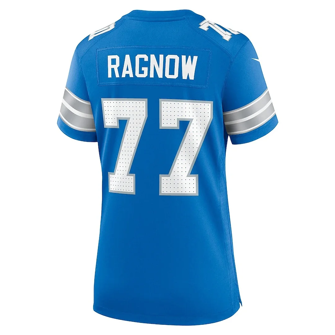 Zennovawear Frank Ragnow 77 Detroit Lions Women's Team Game Jersey - Blue