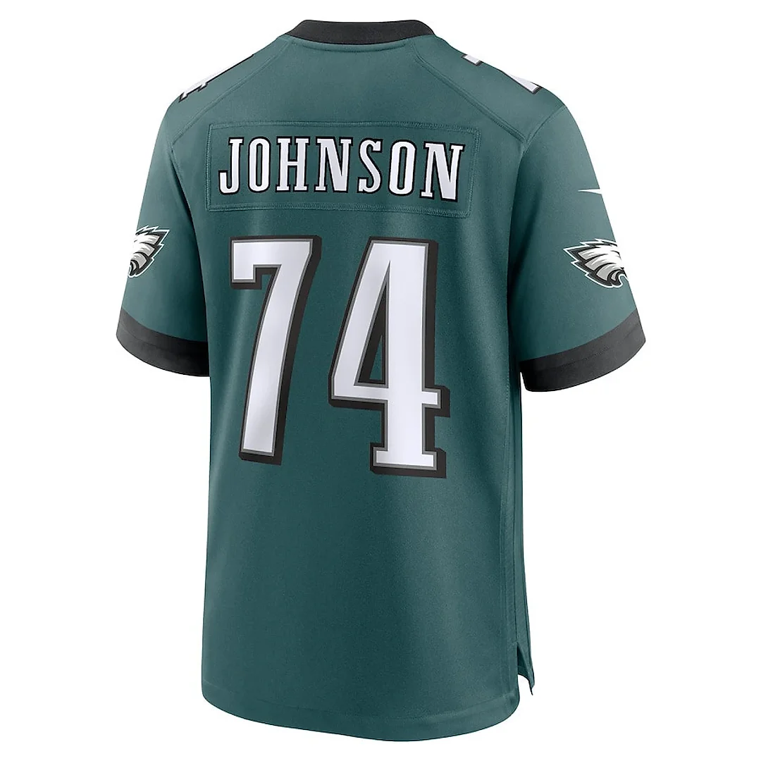 Zennovawear Fred Johnson 74 Philadelphia Eagles Super Bowl LIX Jersey - Men's - Midnight Green