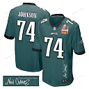 Zennovawear Fred Johnson 74 Philadelphia Eagles Super Bowl LIX Champions Patch 'New Orleans - Where Legends Are Made' EMBROIDERED Game Men Jersey...